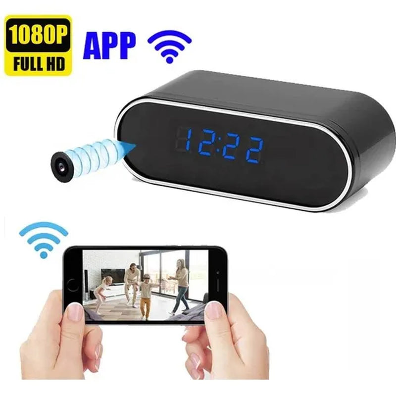 HD 1080P Clock Wifi Camera Mini IP P2P Surveillance Camera Infrared Night Vision Alarm Motion Remote CCTV Camera Hidden TF Card