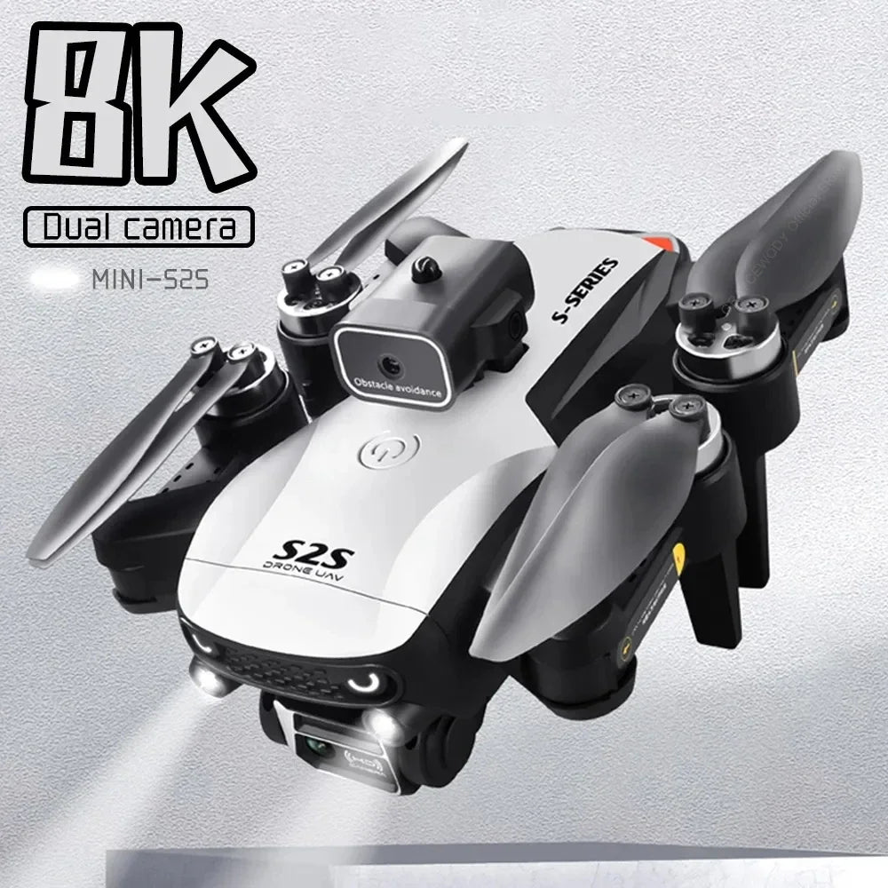 S2S Mini Drone 4K 8K HD Camera Obstacle Avoidance Aerial Photography Brushless Motor Foldable Rc Quadcopter Kid Toy